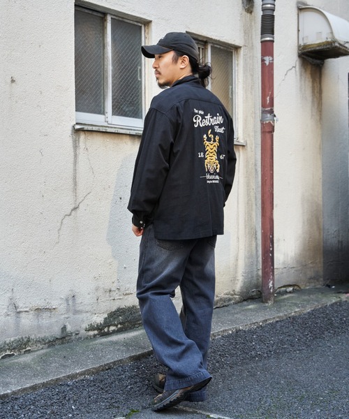 NO NEED(ノーニード)の「トラ麻ライク刺繍シャツ(シャツ/ブラウス・メンズ・ブラック/カーキ/アイボリー・M/L/LL)」の14枚目の写真