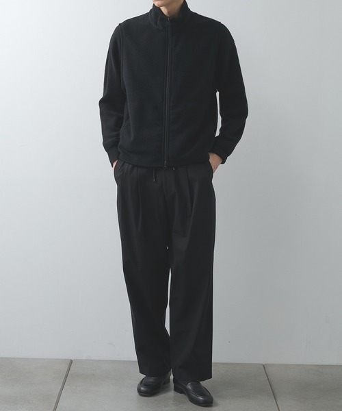 markaware（マーカウェア）の「SUPER 130s ウールナッピング / ジップアップベスト /（ベスト・メンズ・ブラック・1/2）」の7枚目の写真