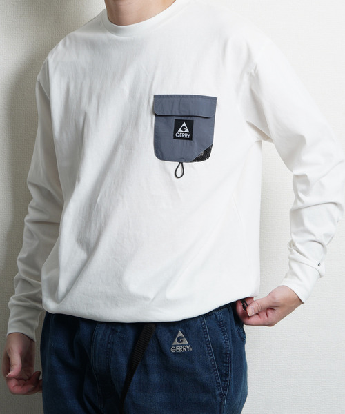GERRY（ジェリー）の「GERRY ドローコード内蔵　ナイロンポケットTEE（Tシャツ/カットソー・メンズ・ホワイト/ブラック/グレー・MEDIUM/LARGE/X-LARGE）」の18枚目の写真