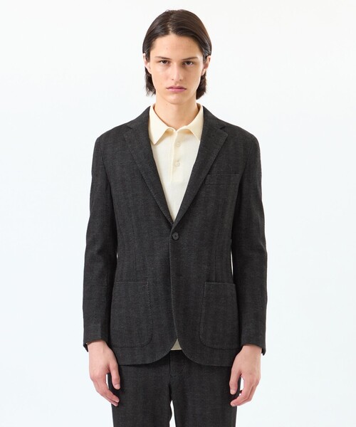 MACKINTOSH PHILOSOPHY（ﾏｯｷﾝﾄｯｼｭ ﾌｨﾛｿﾌｨｰ）の「テーラードジャージー ジャケット EMMETEXヘリンボン（テーラードジャケット・メンズ・ブラウン系その他5・36/38）」の5枚目の写真