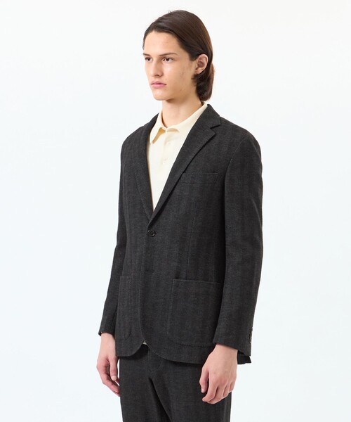 MACKINTOSH PHILOSOPHY（ﾏｯｷﾝﾄｯｼｭ ﾌｨﾛｿﾌｨｰ）の「テーラードジャージー ジャケット EMMETEXヘリンボン（テーラードジャケット・メンズ・ブラウン系その他5・36/38）」の6枚目の写真