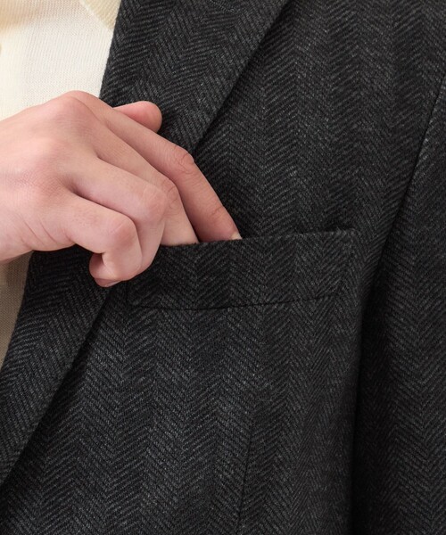 MACKINTOSH PHILOSOPHY（ﾏｯｷﾝﾄｯｼｭ ﾌｨﾛｿﾌｨｰ）の「テーラードジャージー ジャケット EMMETEXヘリンボン（テーラードジャケット・メンズ・ブラウン系その他5・36/38）」の8枚目の写真