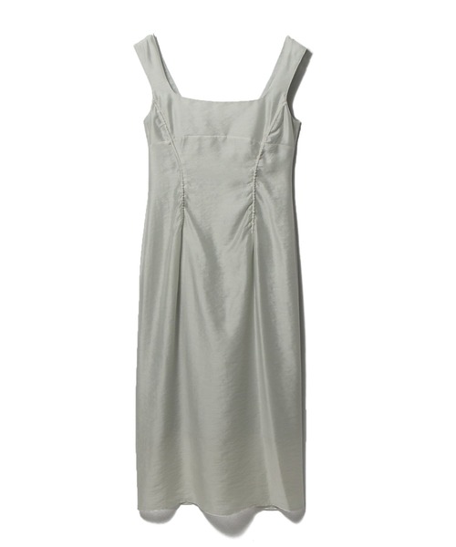 UNUS(ユナス)の「UNUS / Sheer Gather Piping Dress(ワンピース・レディース・ブラック/ライトグレー・38/36)」の1枚目の写真