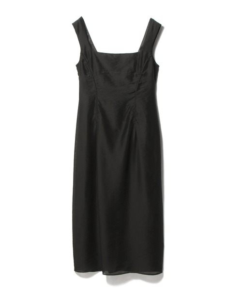 UNUS(ユナス)の「UNUS / Sheer Gather Piping Dress(ワンピース・レディース・ブラック/ライトグレー・38/36)」の2枚目の写真