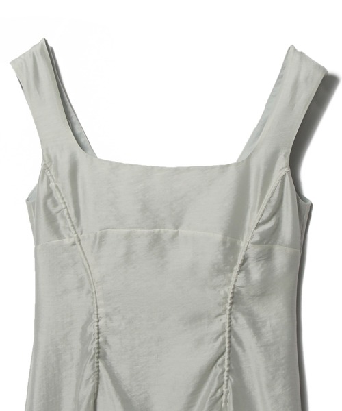 UNUS(ユナス)の「UNUS / Sheer Gather Piping Dress(ワンピース・レディース・ブラック/ライトグレー・38/36)」の4枚目の写真
