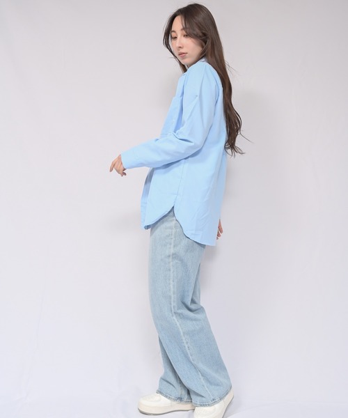 Alite cloth（アリーテクロス）の「ジップシャツ（シャツ/ブラウス・レディース・ホワイト/ブルー・M/L）」の6枚目の写真