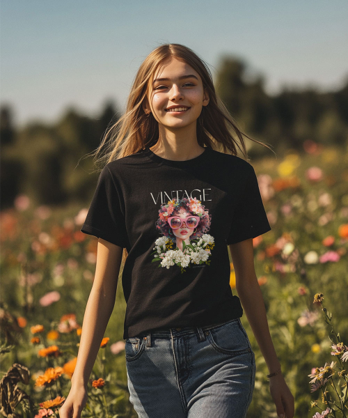 ONEHUNDREDPERCENT FOR WOMAN（ワンハンドレッドパーセントフォーウーマン）の「OHPxGOODD ビンテージウーマンベーシック半袖Tシャツ（Tシャツ/カットソー・レディース・その他・S/M）」の4枚目の写真
