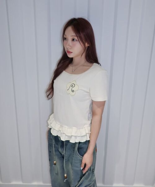 RuNaKi'Hu'（ルナキフ）の「WXT047 フリルレイヤードスクエアネックショートスリーブ (アイボリー)（Tシャツ/カットソー・レディース・その他・1/2）」の15枚目の写真
