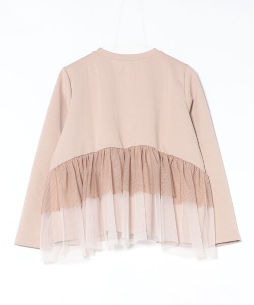 VIBGYOR(ヴィブジョー)の「FReePLACe/バックフリル トップス X12756(Tシャツ/カットソー・レディース・ブラック/ベージュ・FREE)」の3枚目の写真