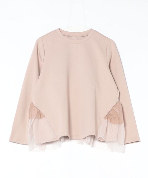 VIBGYOR(ヴィブジョー)の「FReePLACe/バックフリル トップス X12756(Tシャツ/カットソー・レディース・ブラック/ベージュ・FREE)」の4枚目の写真