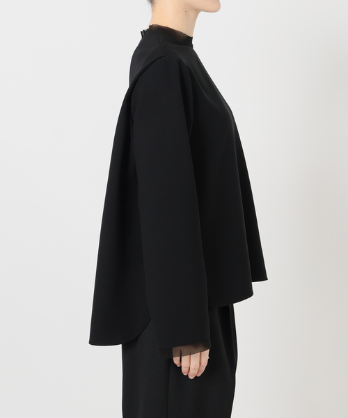 VERMEIL par iena(ヴェルメイユパーイエナ)の「Minimal Double Cross ブラウス(シャツ/ブラウス・レディース・ブラック/ホワイト・FREE)」の21枚目の写真