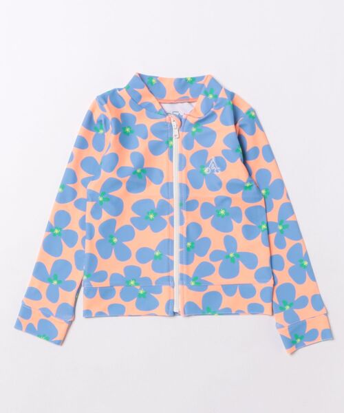 Ocean&Ground(オーシャン&グラウンド)の「【Ocean&Ground】GIRL'SソウガラZIPラッシュガード/UVカット(ラッシュガード・キッズ・パープル/サーモンピンク/マルチ/ドット・140/90/120/110/130/100)」の2枚目の写真