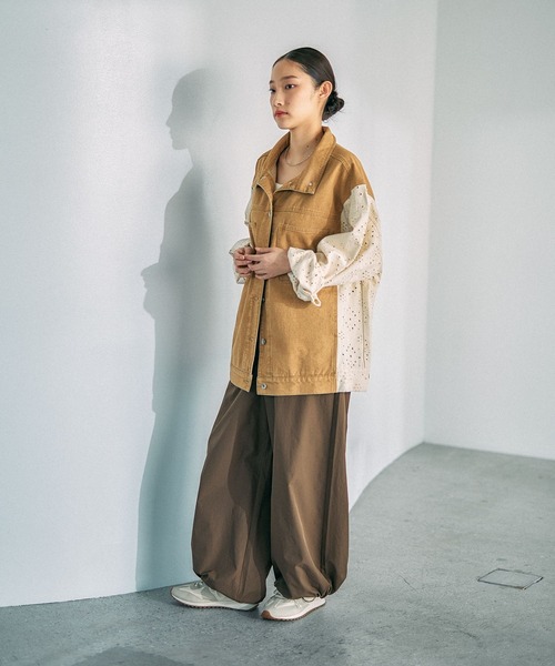 LEPSIM(レプシィム)の「ワイドパラシュートパンツ 630170(その他パンツ・レディース・チャコールグレー/ピンク/カーキブラウン・FREE)」の15枚目の写真