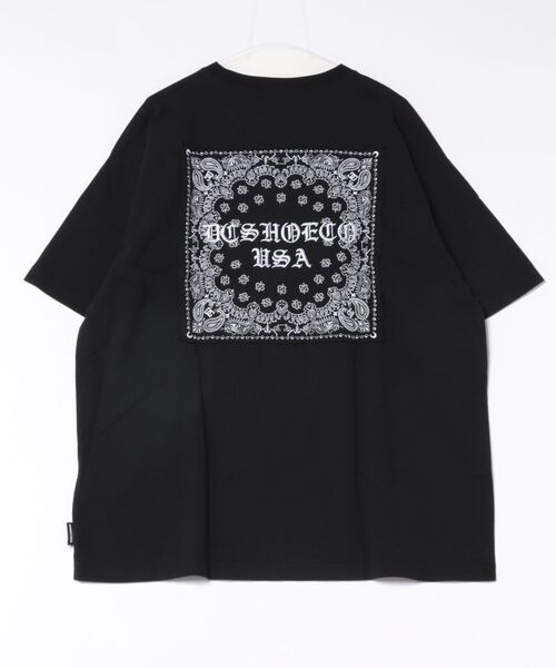 DC(ディーシー)の「DC/ディーシー 半袖 Tシャツ バックプリント バンダナ柄 DST262008(Tシャツ/カットソー・メンズ・スミクロ/ベージュ/ネイビー/ブラック・M/L/XL/S/2XL)」の5枚目の写真