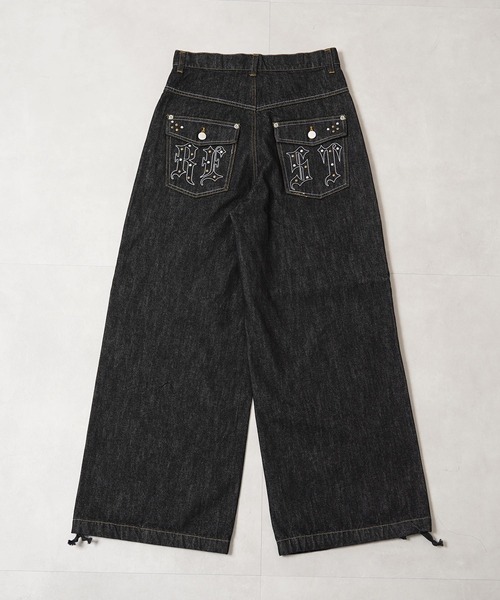 1111clothing（ワンフォークロージング）の「13oz リベット使い リジッドデニム / 13oz Rivet-Detailed Rigid Denim（デニムパンツ・メンズ・インディゴブルー/ブラック・XL/L/M）」の5枚目の写真