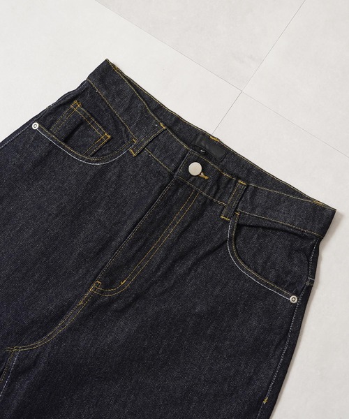 1111clothing（ワンフォークロージング）の「13oz リベット使い リジッドデニム / 13oz Rivet-Detailed Rigid Denim（デニムパンツ・メンズ・インディゴブルー/ブラック・XL/L/M）」の8枚目の写真