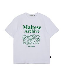 WaiKei | マルチーズアーカイブライングラフィック半袖Tシャツホワイト(Tシャツ/カットソー)