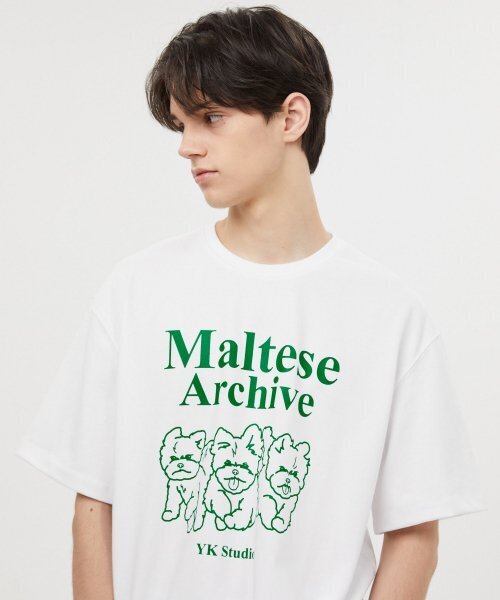 WaiKei(ワイケイ)の「マルチーズアーカイブライングラフィック半袖Tシャツホワイト(Tシャツ/カットソー・レディース・その他・3/2/1)」の3枚目の写真