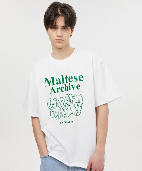 WaiKei(ワイケイ)の「マルチーズアーカイブライングラフィック半袖Tシャツホワイト(Tシャツ/カットソー・レディース・その他・3/2/1)」の5枚目の写真