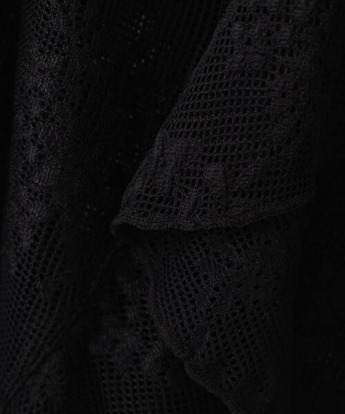 FREE'S MART（フリーズマート）の「◆前開きラッフルフリルレースワンピース（ワンピース・レディース・ホワイト/ブラック・FREE）」の13枚目の写真