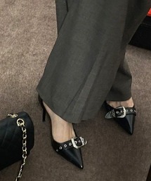 Teem Store（チームストア）の「メタルバックルストラップヒール ミュールパンプス（パンプス）」