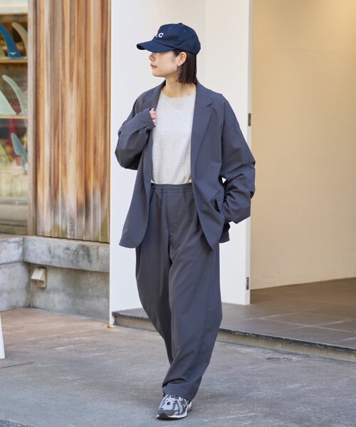 CIAOPANIC TYPY（チャオパニックティピー）の「【molmol】撥水/洗濯可/男女兼用/ドライバーズワイドパンツ/ミノテックリップ（スラックス・メンズ・オリーブ/チャコールグレー・MEDIUM/LARGE）」の9枚目の写真