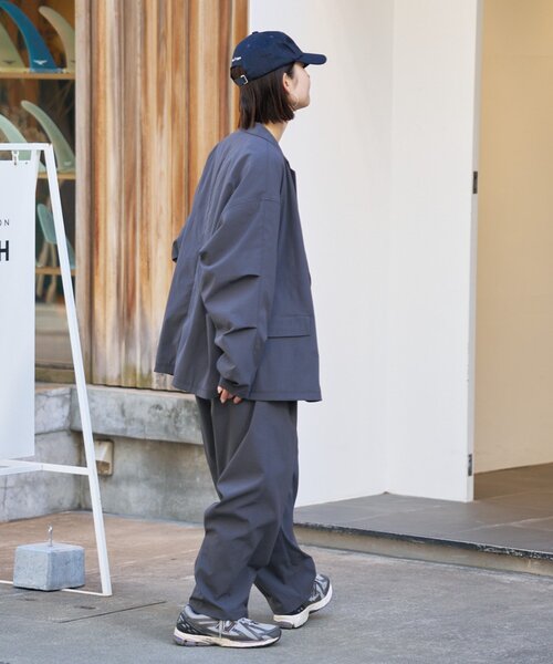 CIAOPANIC TYPY（チャオパニックティピー）の「【molmol】撥水/洗濯可/男女兼用/ドライバーズワイドパンツ/ミノテックリップ（スラックス・メンズ・オリーブ/チャコールグレー・MEDIUM/LARGE）」の12枚目の写真