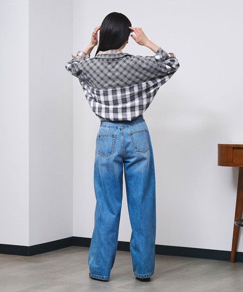ROSE BUD(ローズバッド)の「MIXED CHECK SHIRTS(シャツ/ブラウス・レディース・ベージュ/ブラック・ONE SIZE)」の17枚目の写真