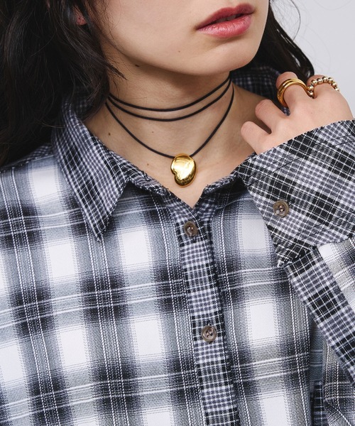 ROSE BUD(ローズバッド)の「MIXED CHECK SHIRTS(シャツ/ブラウス・レディース・ベージュ/ブラック・ONE SIZE)」の19枚目の写真