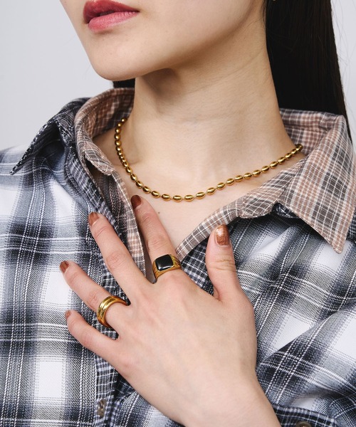 ROSE BUD(ローズバッド)の「MIXED CHECK SHIRTS(シャツ/ブラウス・レディース・ベージュ/ブラック・ONE SIZE)」の20枚目の写真