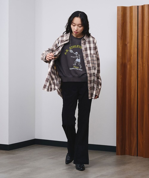 ROSE BUD(ローズバッド)の「MIXED CHECK SHIRTS(シャツ/ブラウス・レディース・ベージュ/ブラック・ONE SIZE)」の6枚目の写真