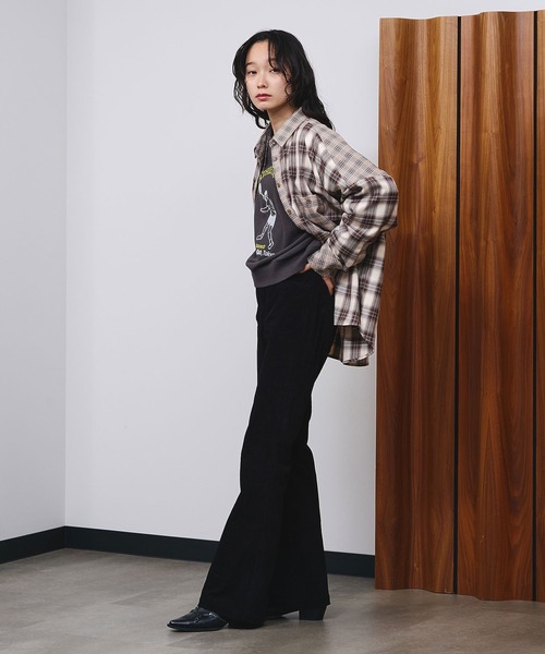 ROSE BUD(ローズバッド)の「MIXED CHECK SHIRTS(シャツ/ブラウス・レディース・ベージュ/ブラック・ONE SIZE)」の7枚目の写真