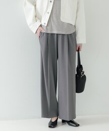 Comfy SET UP|イージーストレートワイドパンツ【セットアップ対応/通勤/カセット服/接触冷感/UVカット】