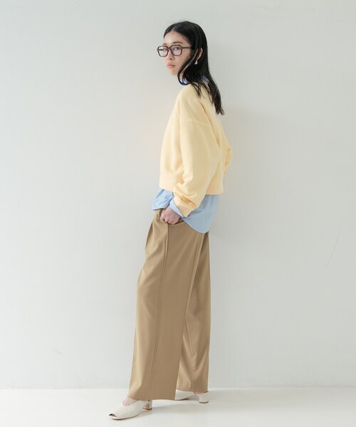 GALLEST（ギャレスト）の「Comfy SET UP｜イージーストレートワイドパンツ【セットアップ対応／通勤／カセット服／接触冷感／UVカット】（その他パンツ・レディース・ブラック/ダークグレー/キャメル/ライトブルー/オリーブ/グレー系その他6・40/38/36/34）」の17枚目の写真