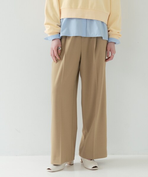 GALLEST（ギャレスト）の「Comfy SET UP｜イージーストレートワイドパンツ【セットアップ対応／通勤／カセット服／接触冷感／UVカット】（その他パンツ・レディース・ブラック/ダークグレー/キャメル/ライトブルー/オリーブ/グレー系その他6・40/38/36/34）」の19枚目の写真