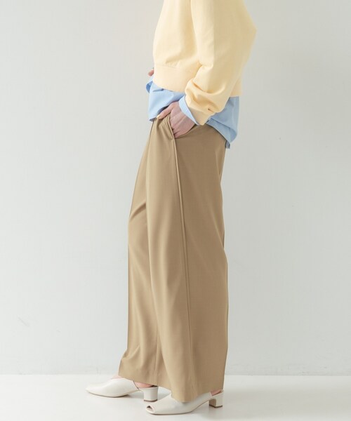 GALLEST（ギャレスト）の「Comfy SET UP｜イージーストレートワイドパンツ【セットアップ対応／通勤／カセット服／接触冷感／UVカット】（その他パンツ・レディース・ブラック/ダークグレー/キャメル/ライトブルー/オリーブ/グレー系その他6・40/38/36/34）」の20枚目の写真