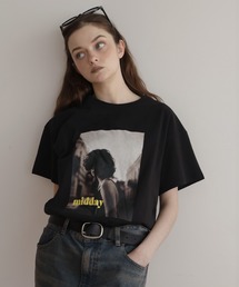 オーバーサイズフォトプリントTシャツ