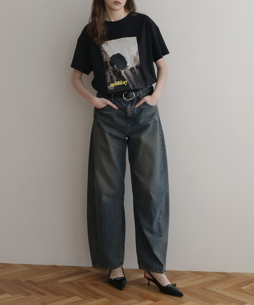 Mili affinity(ミリアフィニティー)の「オーバーサイズフォトプリントTシャツ(Tシャツ/カットソー・レディース・チャコール/ブラック/杢グレー/オフホワイト・FREE)」の7枚目の写真