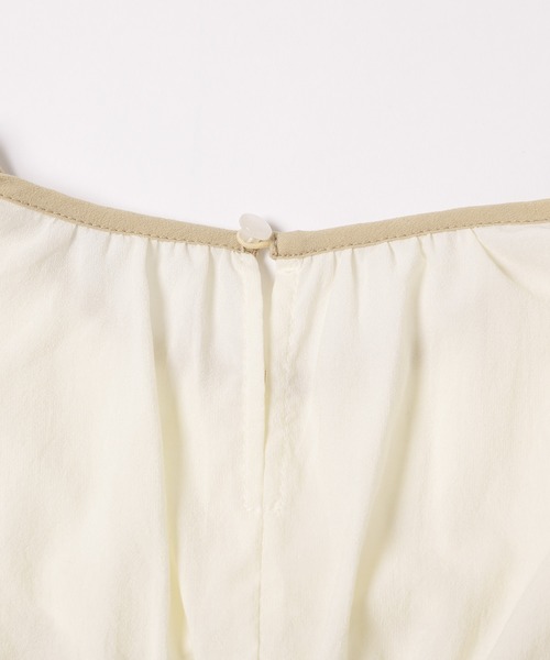 OLUN(オルン)の「shirring frill top/シャーリングフリルトップス(Tシャツ/カットソー・レディース・ブラック/アイボリー/ベージュ・FREE)」の21枚目の写真