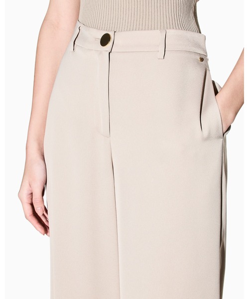 【A|X アルマーニ エクスチェンジ】ポリクレープサテン ストレートパンツ