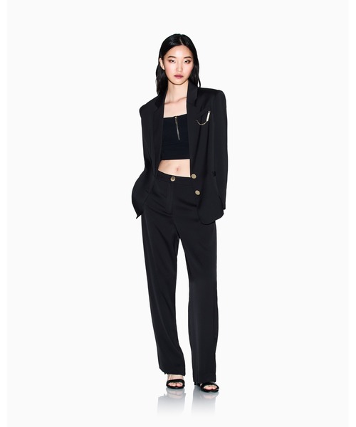ARMANI EXCHANGE(アルマーニエクスチェンジ)の「【A|X アルマーニ エクスチェンジ】ポリクレープサテン ストレートパンツ(EC限定カラー含)(スラックス・レディース・サンドベージュ/ブラック・6/4/2/0)」の10枚目の写真