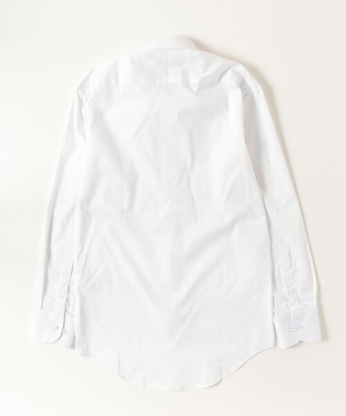 Perfect Suit FActory(パーフェクトスーツファクトリー)の「【形態安定】長袖ワイシャツ【クラシコ】 ボタンダウン ドビー柄 ホワイト(ビジネスシャツ・メンズ・ホワイト・LL/L/M/S/3L)」の3枚目の写真