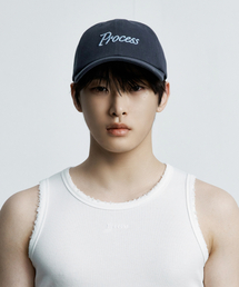 PROCESS（プロセス）の「アップリケ ボールキャップ - ネイビー&amp;スカイブルー（キャップ）」