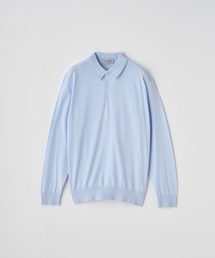 JOHN SMEDLEY | コットン 長袖ニットポロシャツ(ポロシャツ)