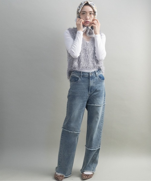 lodie(ロディ)の「プードル Vベスト(ベスト・レディース・アイボリー/ブラック/グレー・FREE)」の19枚目の写真