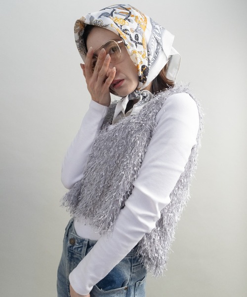 lodie(ロディ)の「プードル Vベスト(ベスト・レディース・アイボリー/ブラック/グレー・FREE)」の22枚目の写真
