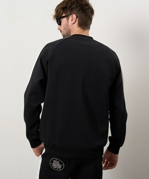 STUD MUFFIN（スタッドマフィン）の「STUD MUFFIN/スタッドマフィン/ストレッチポンチ ラインストーン ターゲットベアラインスエットシャツ/614-02862（スウェット・メンズ・ブラック/グレー・2/3）」の5枚目の写真