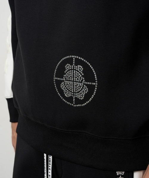 STUD MUFFIN（スタッドマフィン）の「STUD MUFFIN/スタッドマフィン/ストレッチポンチ ラインストーン ターゲットベアラインスエットシャツ/614-02862（スウェット・メンズ・ブラック/グレー・2/3）」の11枚目の写真