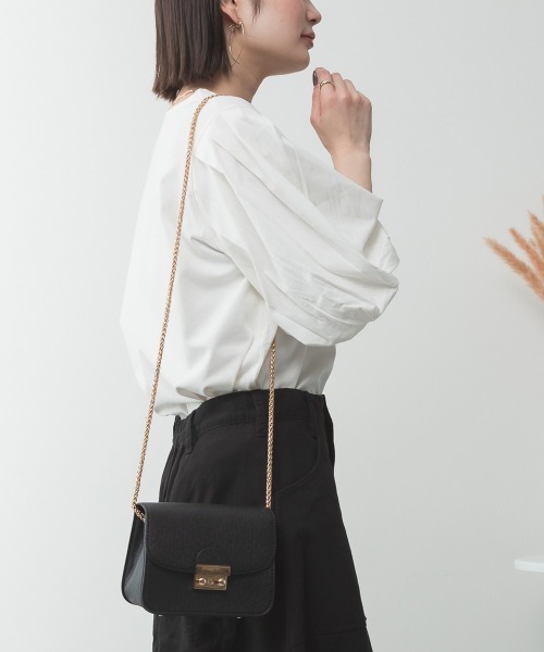 aity(アイティ)の「M-5L コットンパフスリーブ半袖Tシャツ 夏服(Tシャツ/カットソー・レディース・チャコールグレー/ミント/グレイッシュベージュ/ブラック/オフホワイト・M~L/4L~5L/LL~3L)」の7枚目の写真
