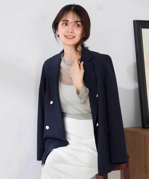 a.v.v(アーヴェヴェ)の「シャイニーシアーハイネックカットソー(Tシャツ/カットソー・レディース・グレー/アイボリー・40/38)」の15枚目の写真